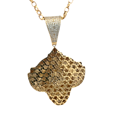9ct yellow gold joker pendant 26.9g  (sh25058l)