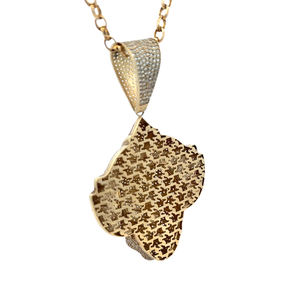 9ct yellow gold joker pendant 26.9g  (sh25058l)