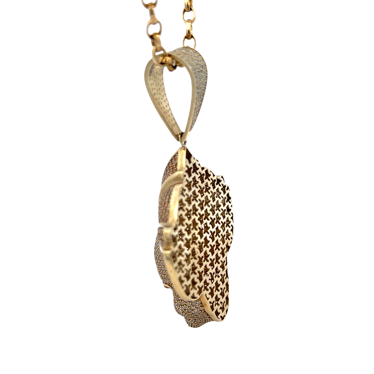 9ct yellow gold joker pendant 26.9g  (sh25058l)