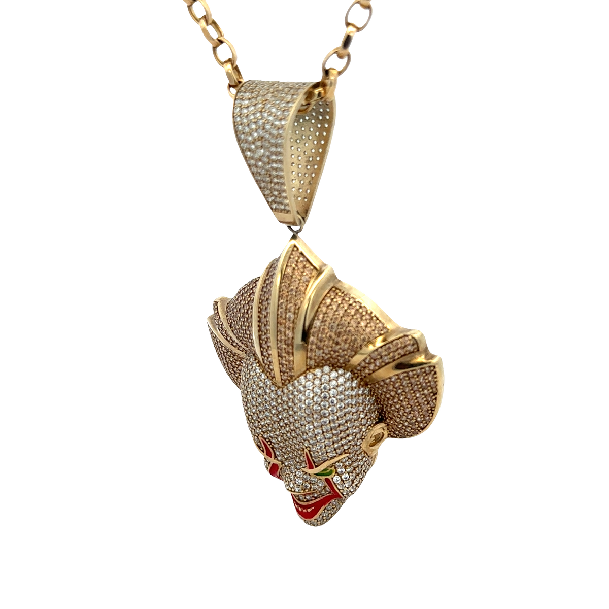 9ct yellow gold joker pendant 26.9g  (sh25058l)