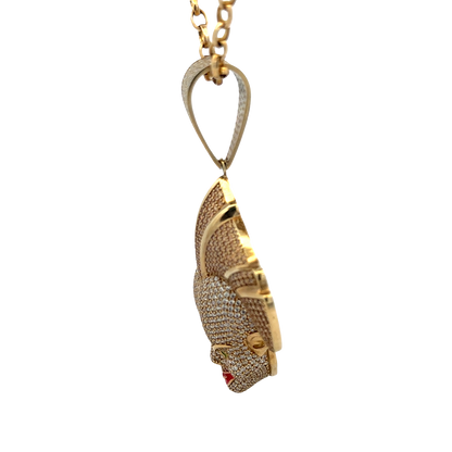 9ct yellow gold joker pendant 26.9g  (sh25058l)