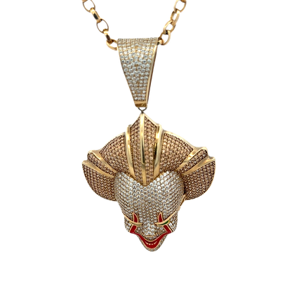 9ct yellow gold joker pendant 26.9g  (sh25058l)