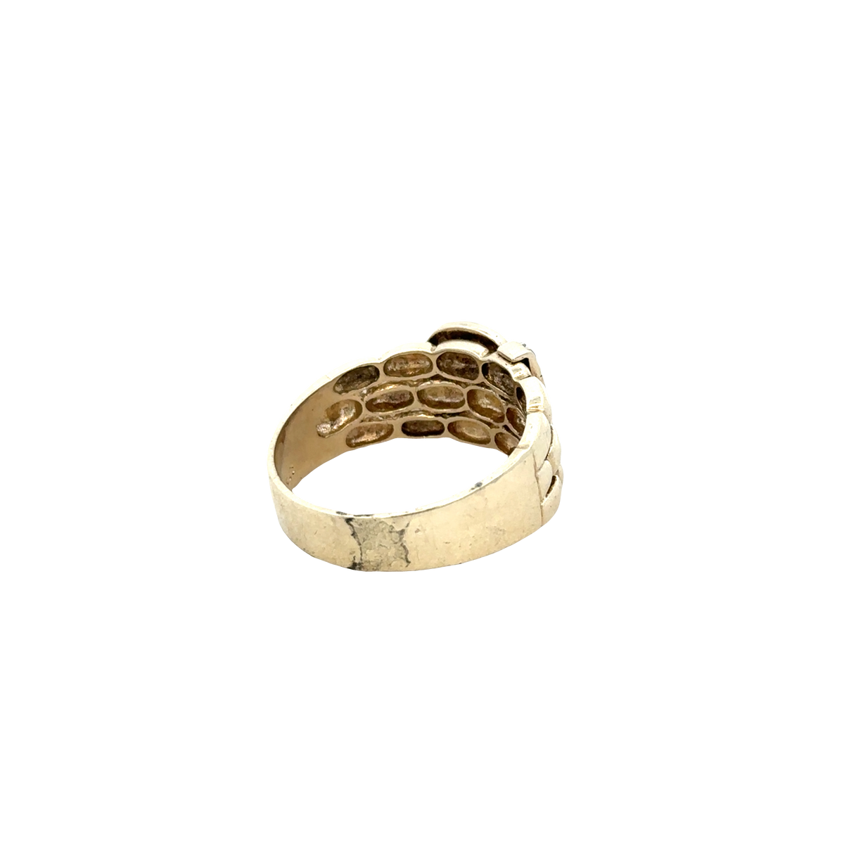 9ct yellow gold diamond buckle ring size Z2 (sh25255l)