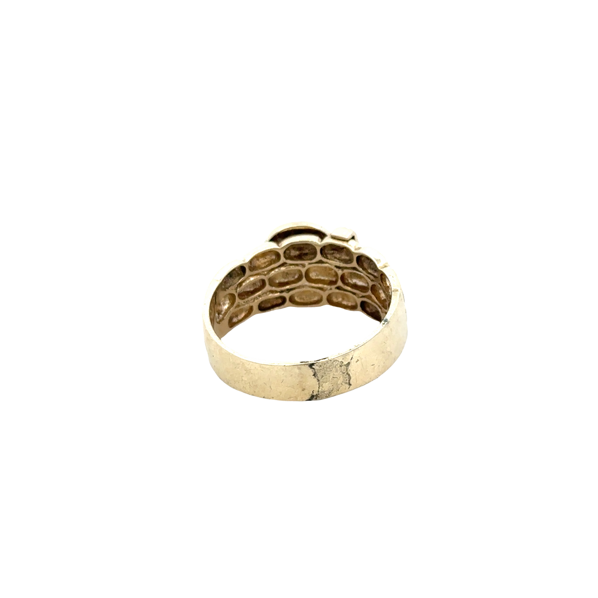 9ct yellow gold diamond buckle ring size Z2 (sh25255l)
