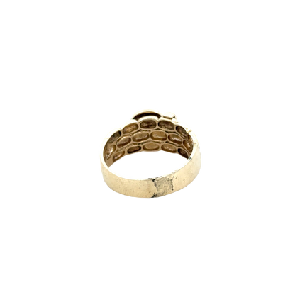 9ct yellow gold diamond buckle ring size Z2 (sh25255l)