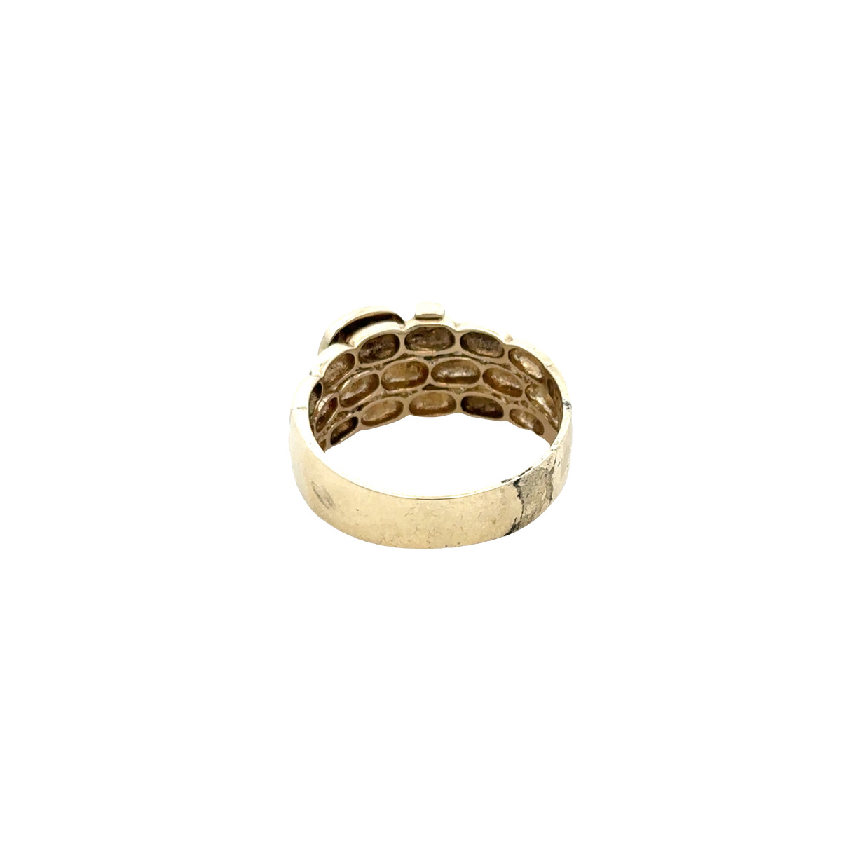 9ct yellow gold diamond buckle ring size Z2 (sh25255l)