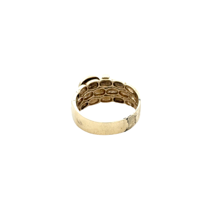 9ct yellow gold diamond buckle ring size Z2 (sh25255l)