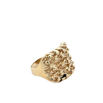 9ct yellow gold keeper ring size W1/2 (bb2054b)