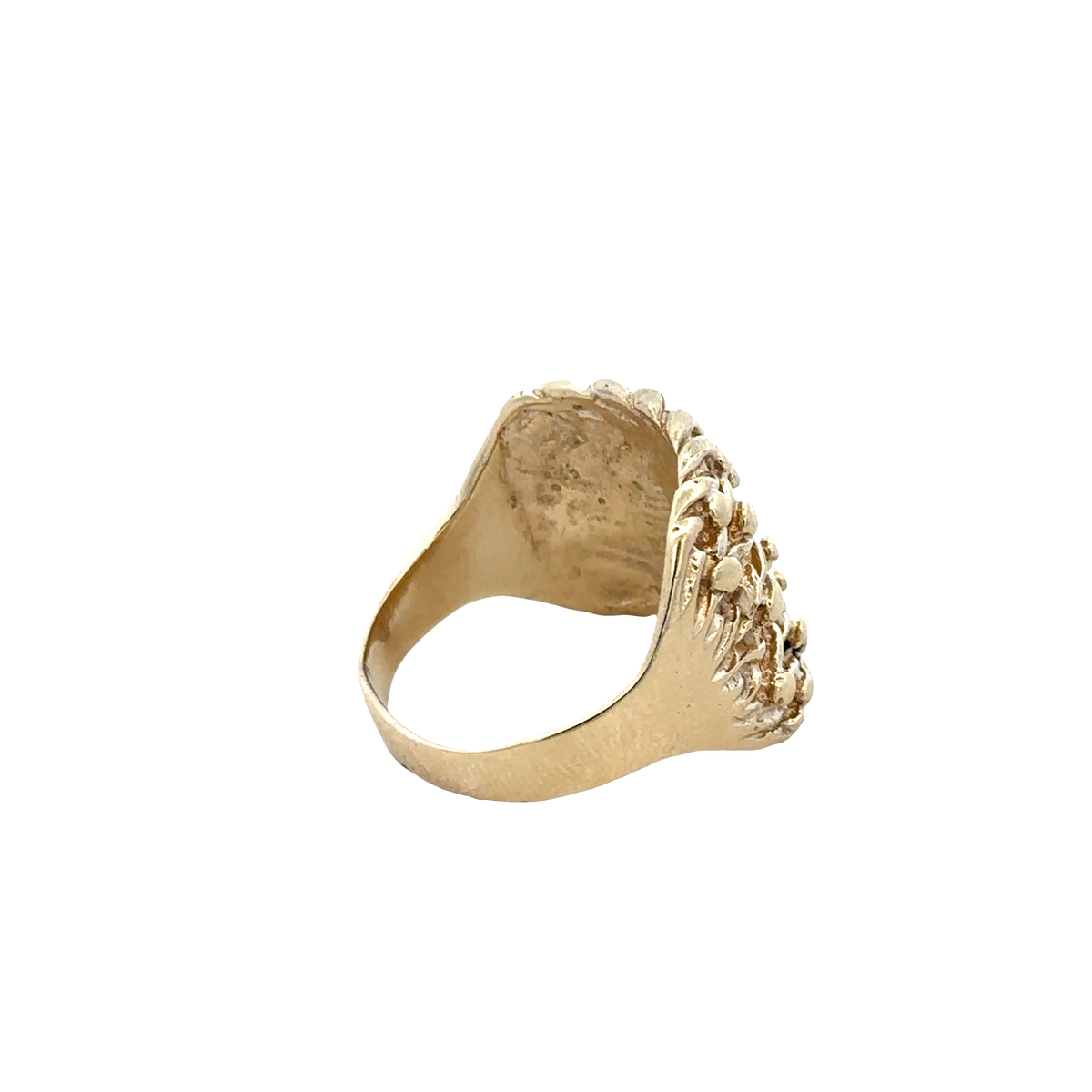 9ct yellow gold keeper ring size W1/2 (bb2054b)