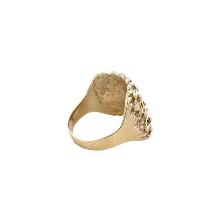 9ct yellow gold keeper ring size W1/2 (bb2054b)
