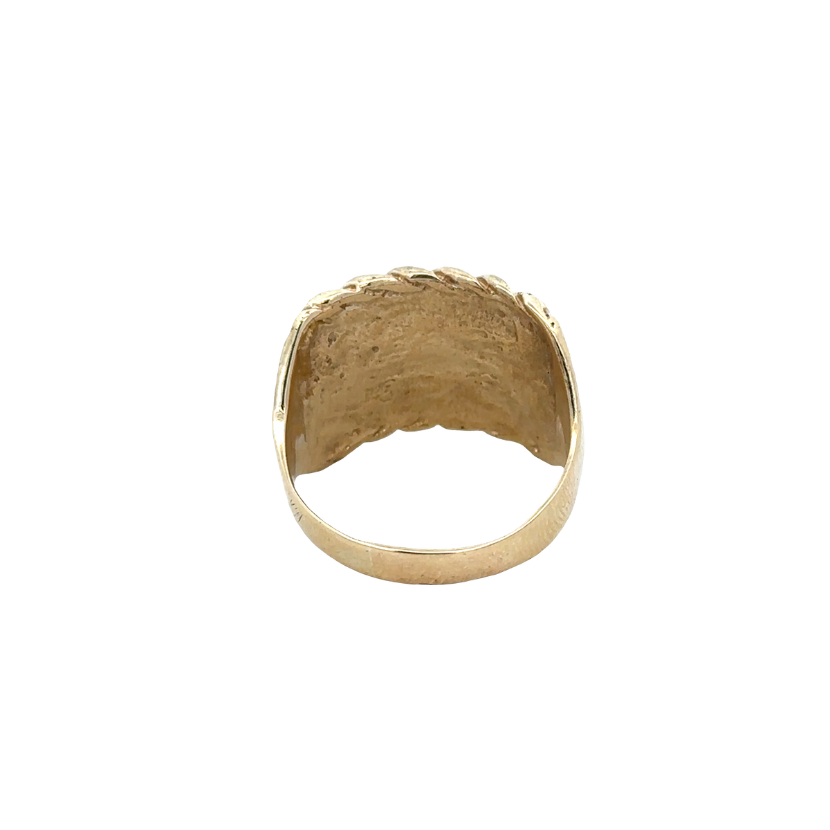 9ct yellow gold keeper ring size W1/2 (bb2054b)