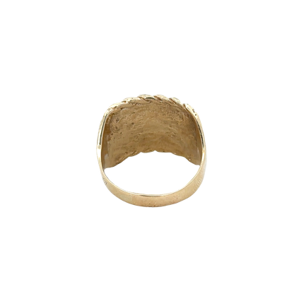 9ct yellow gold keeper ring size W1/2 (bb2054b)