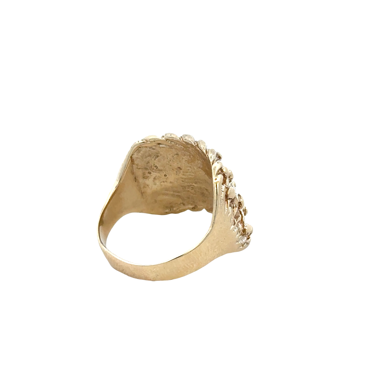 9ct yellow gold keeper ring size W1/2 (bb2054b)