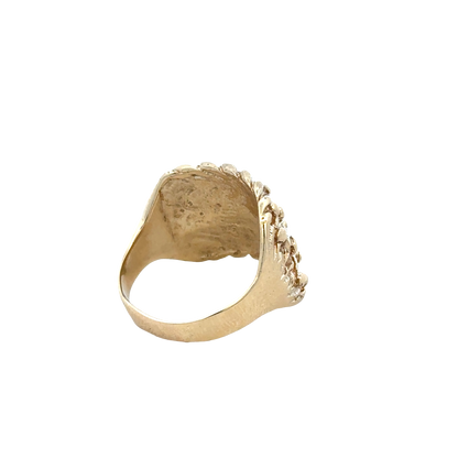 9ct yellow gold keeper ring size W1/2 (bb2054b)