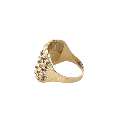 9ct yellow gold keeper ring size W1/2 (bb2054b)