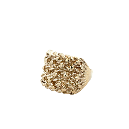 9ct yellow gold keeper ring size W1/2 (bb2054b)