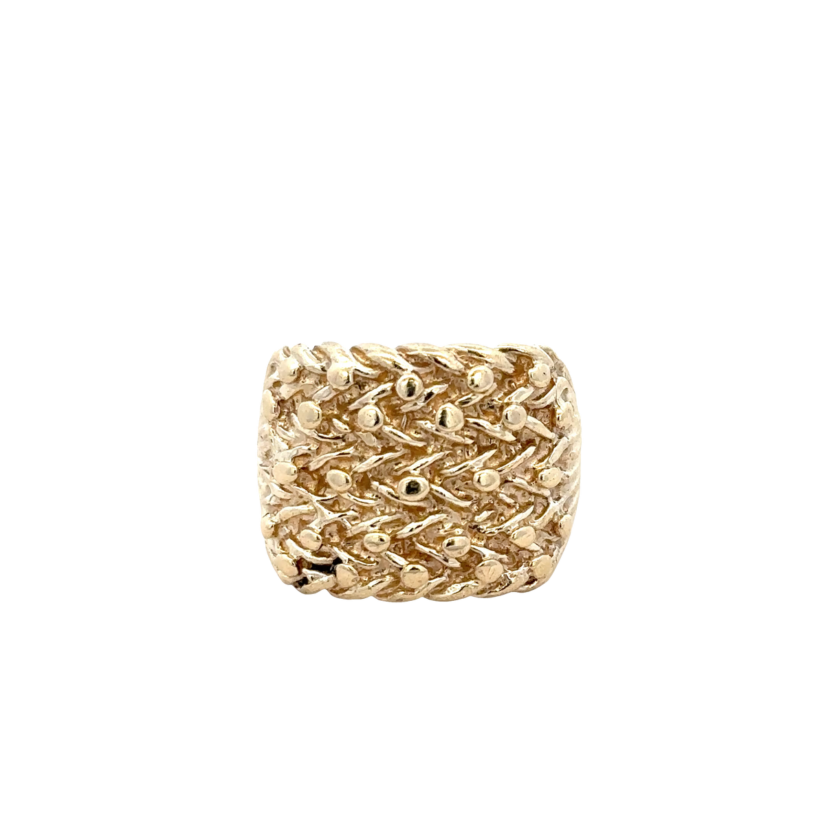 9ct yellow gold keeper ring size W1/2 (bb2054b)