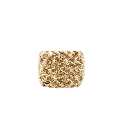 9ct yellow gold keeper ring size W1/2 (bb2054b)