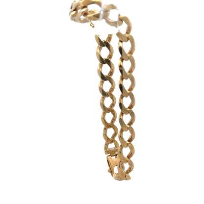 9ct yellow gold curb bracelet 38.4g