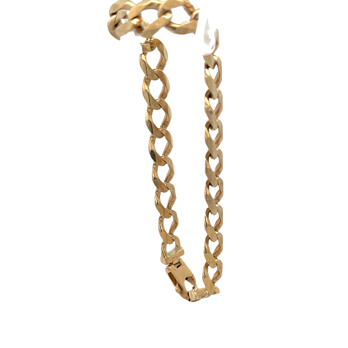 9ct yellow gold curb bracelet 38.4g