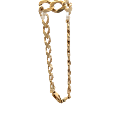 9ct yellow gold curb bracelet 38.4g