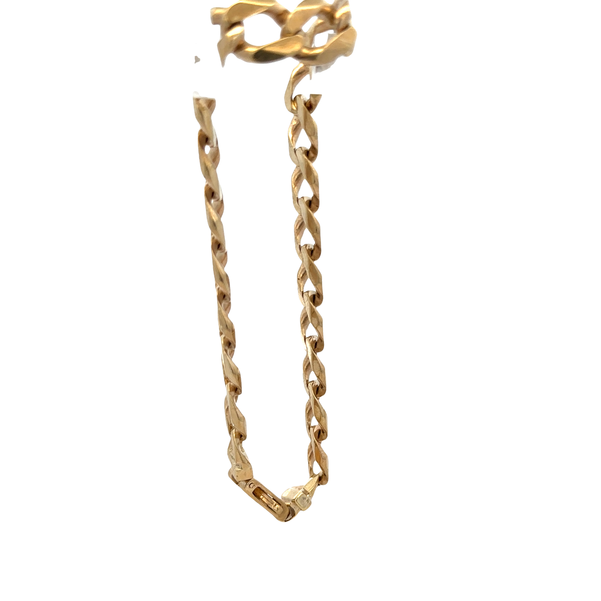 9ct yellow gold curb bracelet 38.4g