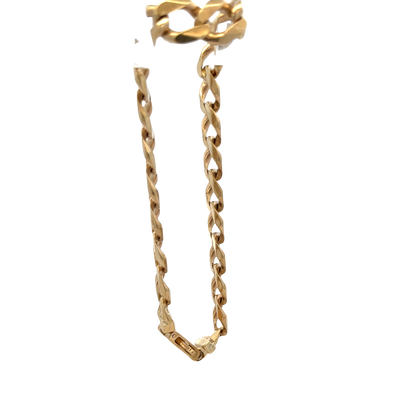 9ct yellow gold curb bracelet 38.4g