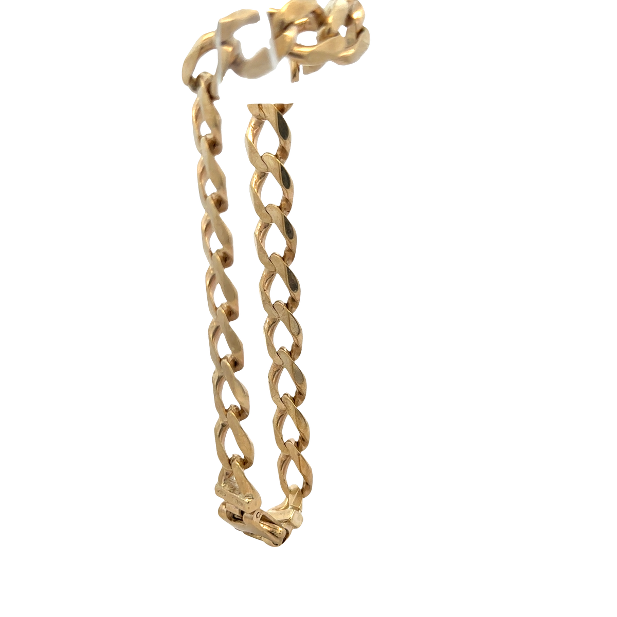 9ct yellow gold curb bracelet 38.4g