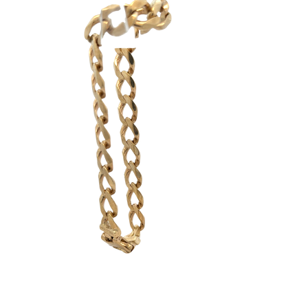 9ct yellow gold curb bracelet 38.4g