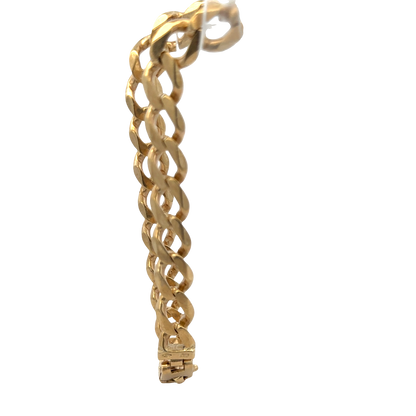 9ct yellow gold curb bracelet 38.4g