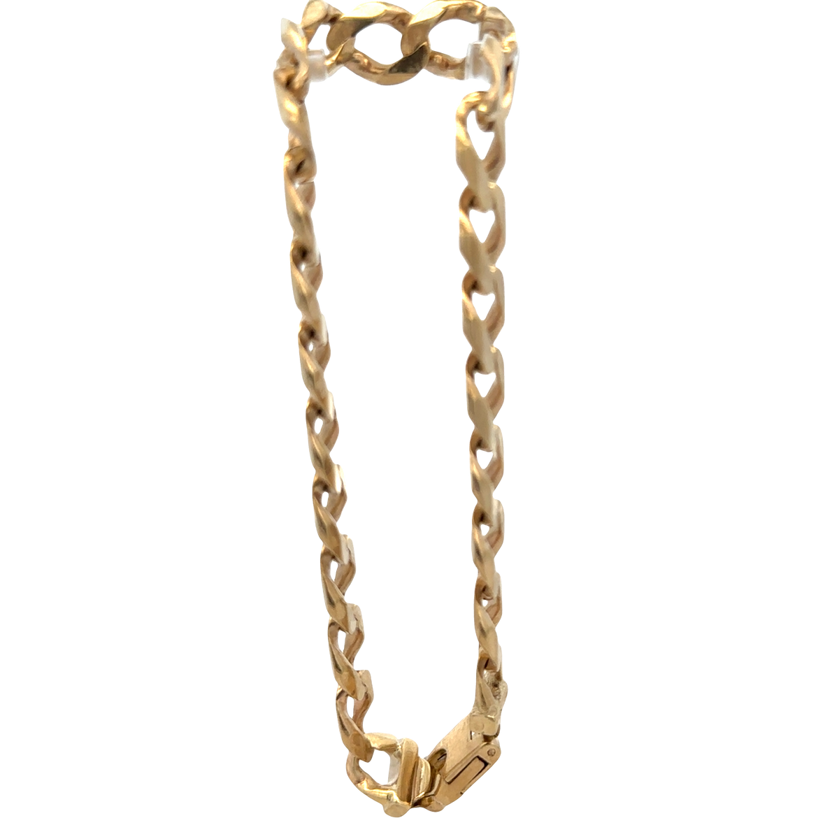 9ct yellow gold curb bracelet 38.4g