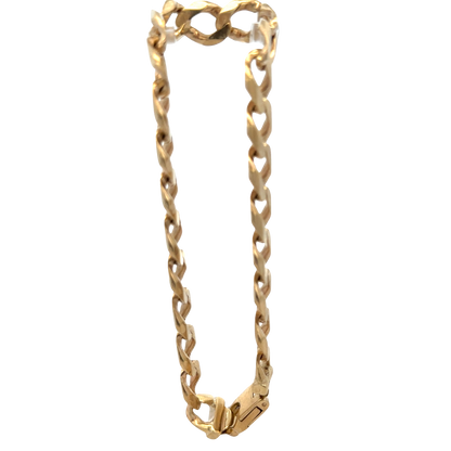 9ct yellow gold curb bracelet 38.4g