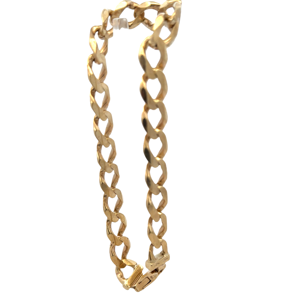 9ct yellow gold curb bracelet 38.4g