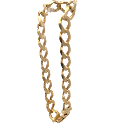 9ct yellow gold curb bracelet 38.4g