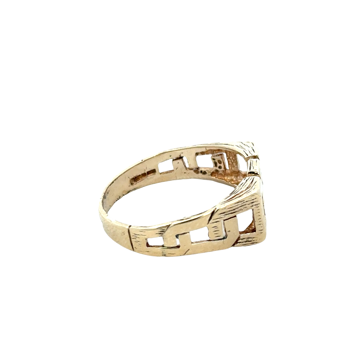 9ct yellow gold DAD ring size X (sh27865b)