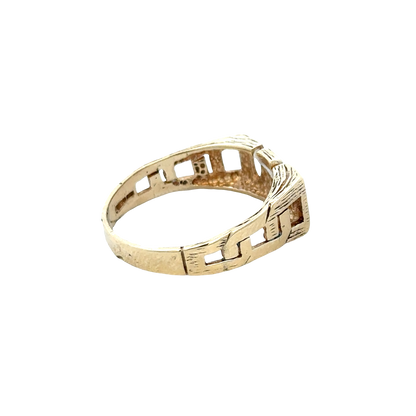 9ct yellow gold DAD ring size X (sh27865b)