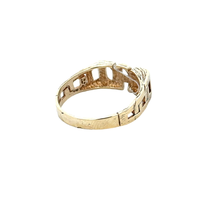 9ct yellow gold DAD ring size X (sh27865b)