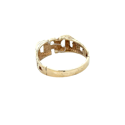 9ct yellow gold DAD ring size X (sh27865b)
