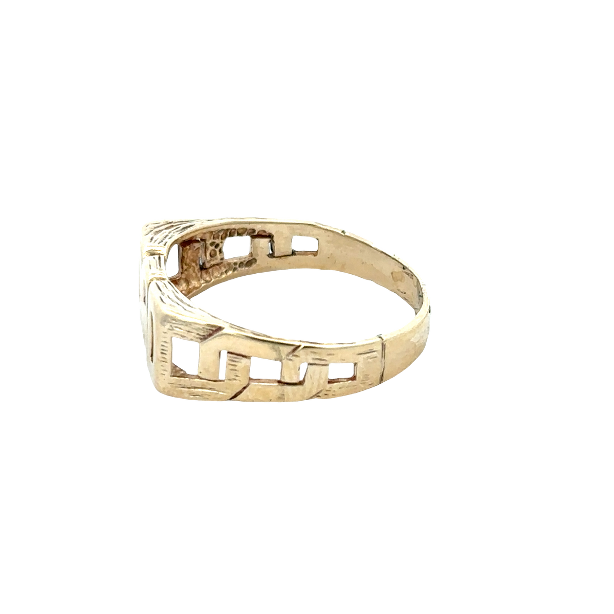 9ct yellow gold DAD ring size X (sh27865b)