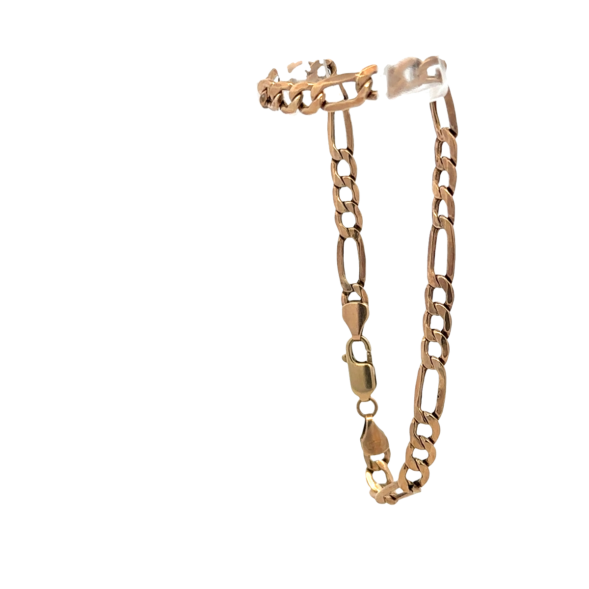 9ct yellow gold figaro bracelet 3.3g (sh27001b)