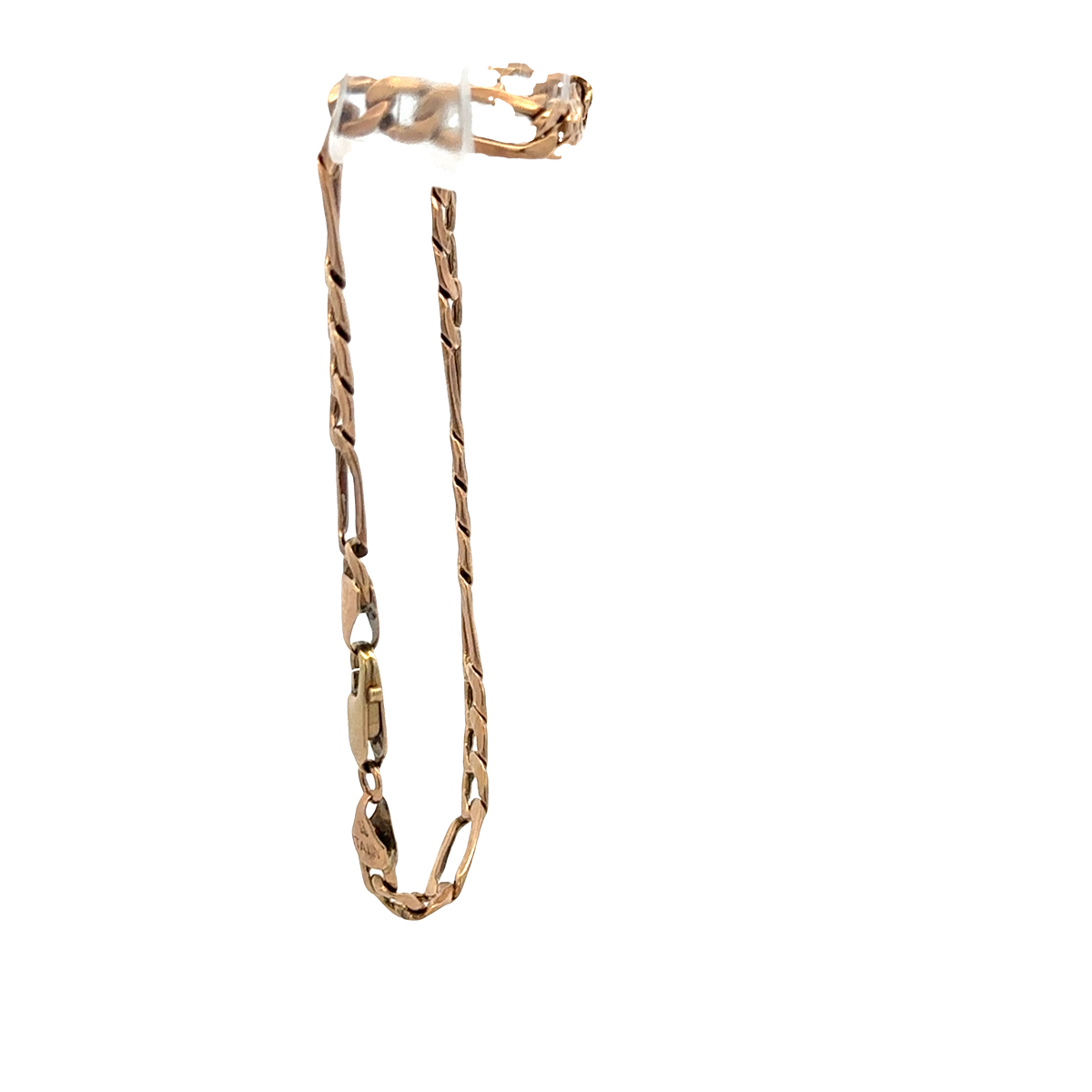 9ct yellow gold figaro bracelet 3.3g (sh27001b)