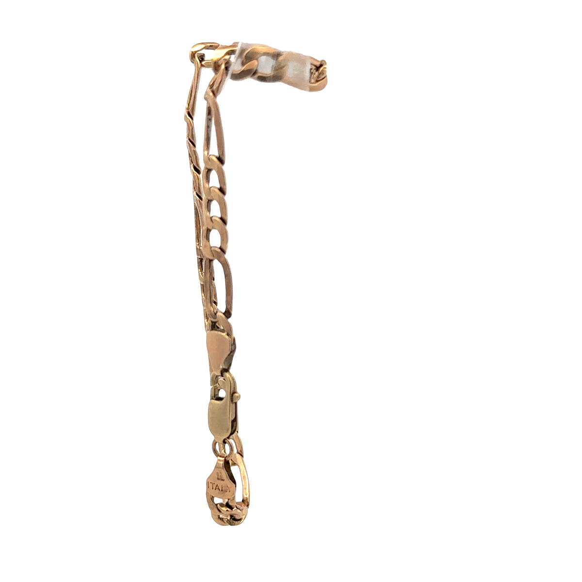 9ct yellow gold figaro bracelet 3.3g (sh27001b)