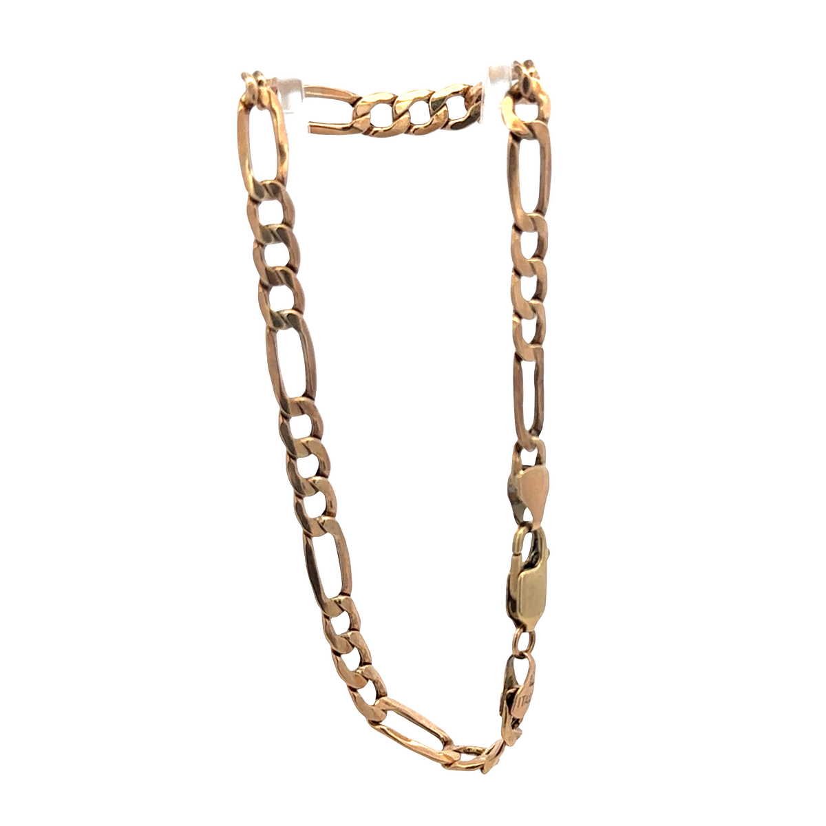 9ct yellow gold figaro bracelet 3.3g (sh27001b)