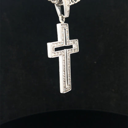 Silver cross pendant 17g (sh25704l)