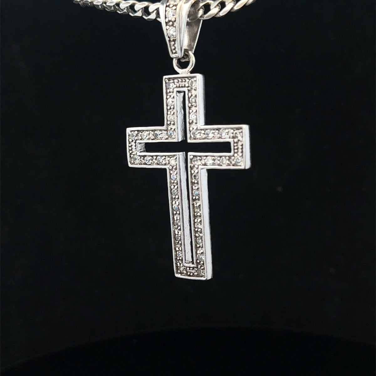 Silver cross pendant 17g (sh25704l)
