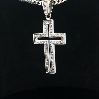 Silver cross pendant 17g (sh25704l)
