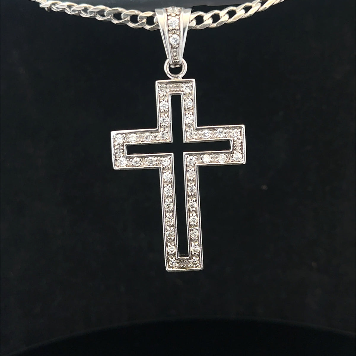 Silver cross pendant 17g (sh25704l)
