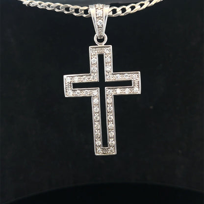 Silver cross pendant 17g (sh25704l)