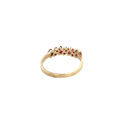 9ct yellow gold ring size M (sh27853b)