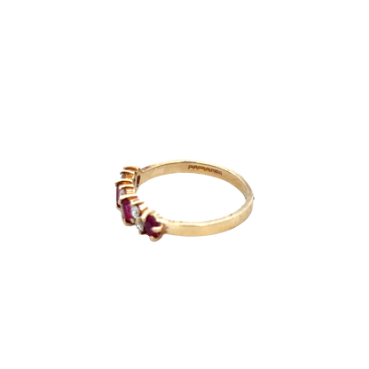 9ct yellow gold ring size M (sh27853b)